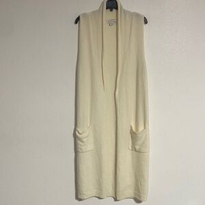 Elegant Cream Open-Front Cardigan